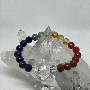 Herkimer Diamond & Chakra Bracelet